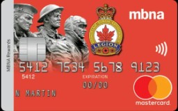 MBNA The Royal Canadian Legion Rewards Mastercard